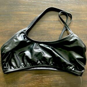 Express Black Asymmetrical Bikini Top